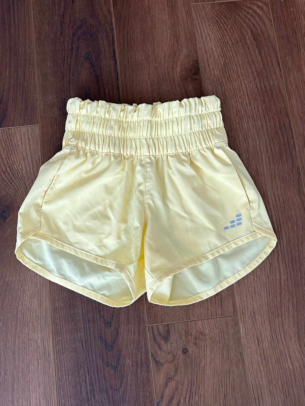 bcg Pale Yellow High-Waist Athletic Shorts